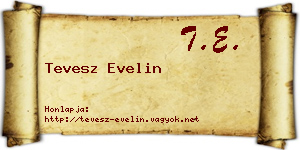 Tevesz Evelin névjegykártya